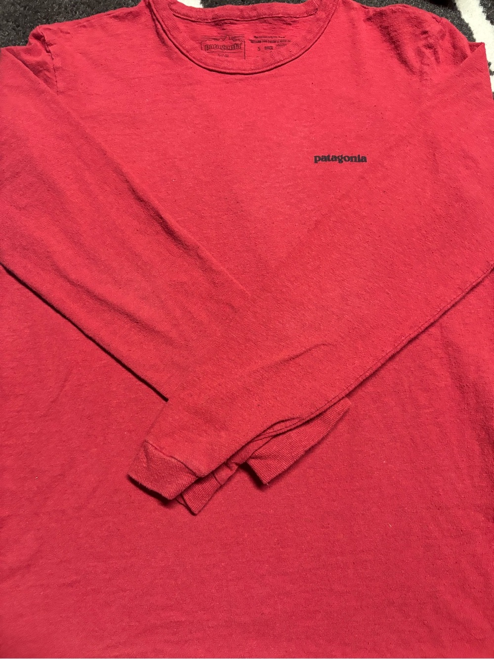 patagonia red graphic long sleeve